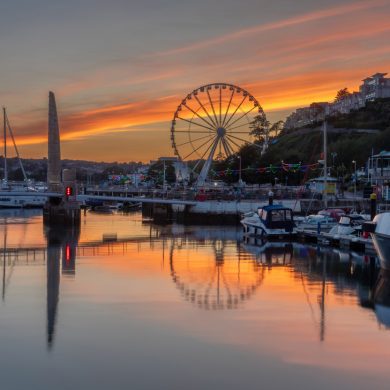 Torquay harbour at Sunset