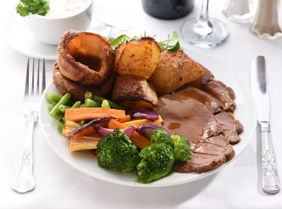 A traditional roast beef dinner