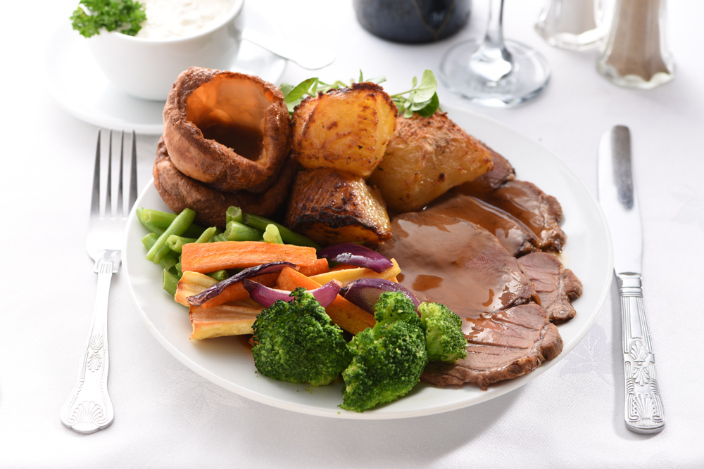 A traditional roast beef dinner