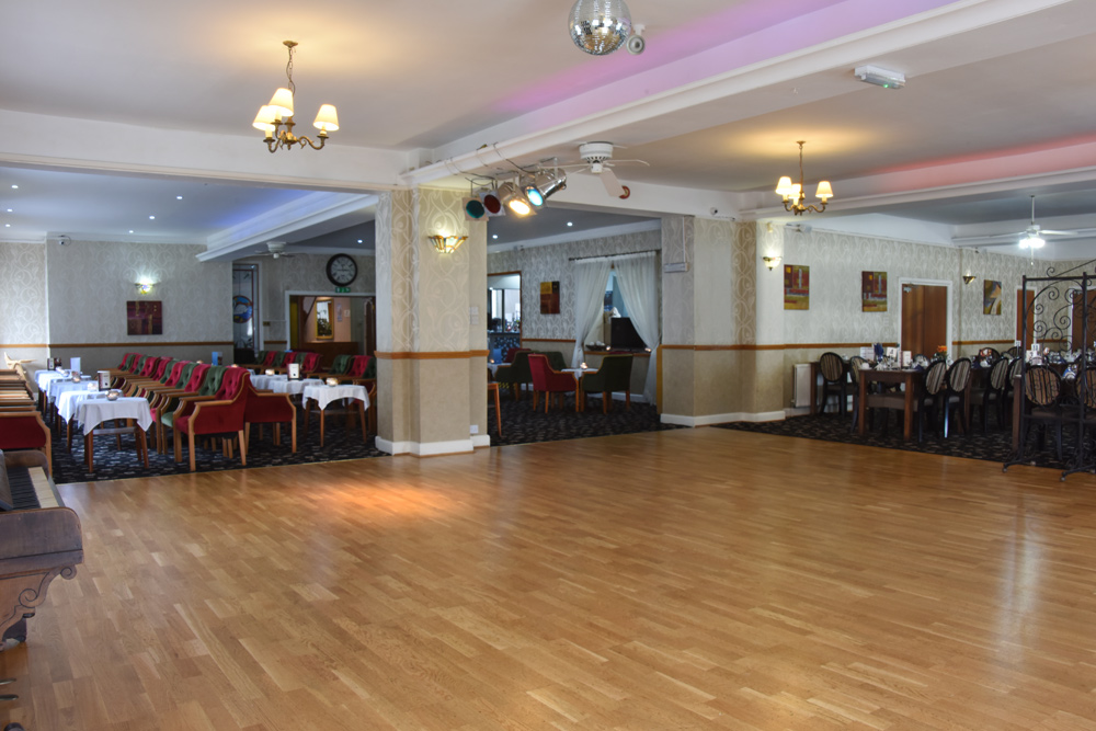 Large Ballroom with wooden dance floor